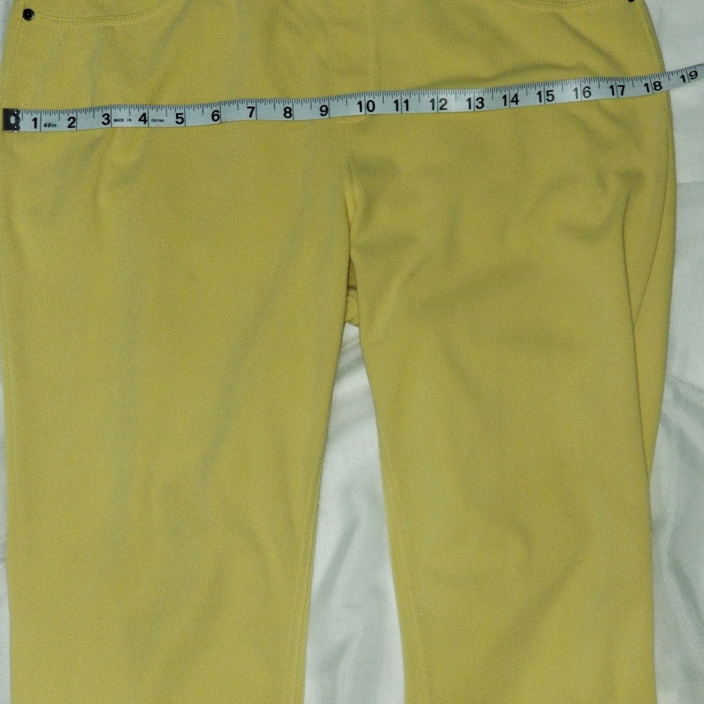 Vera Wang bright yellow large leggings - Picture 6 of 8